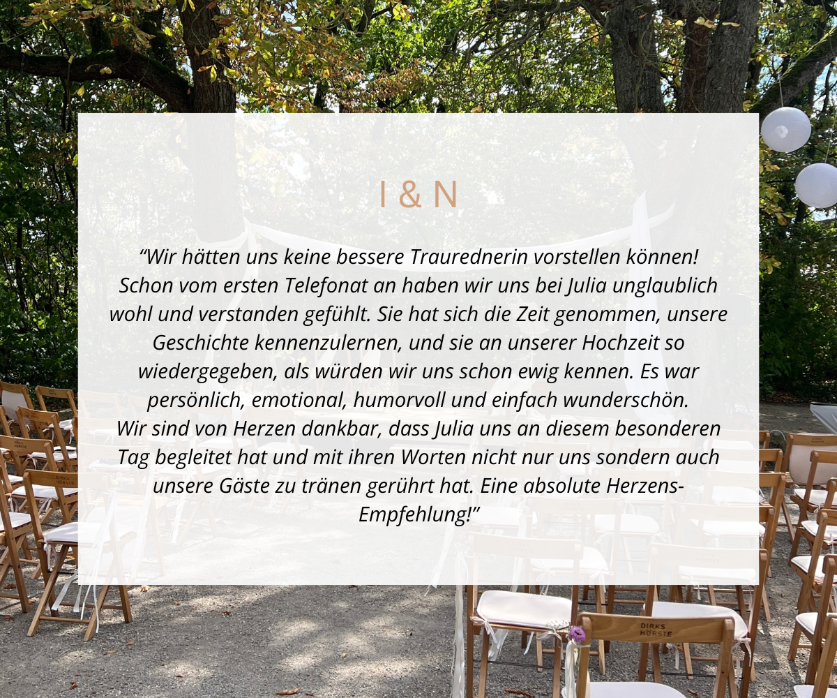 Bewertung Vows & Words Freie Traurednerin